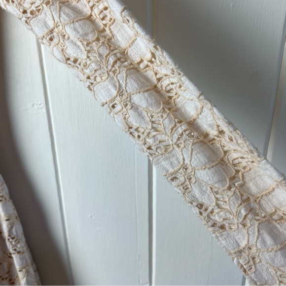 Free People Rose Garden Eyelet Lace Pleated Mini Dress - Picture 8 of 14